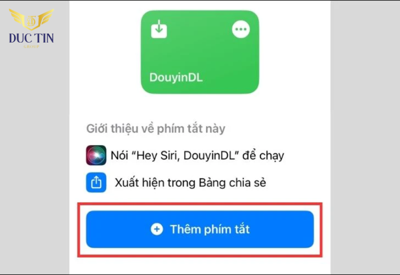 Thêm phím tắt DouyinDL vào điện thoại